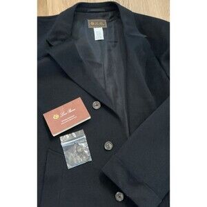 Loro Piana 100% Cashmere Black Storm System Overcoat – Men’s 56 (EU)